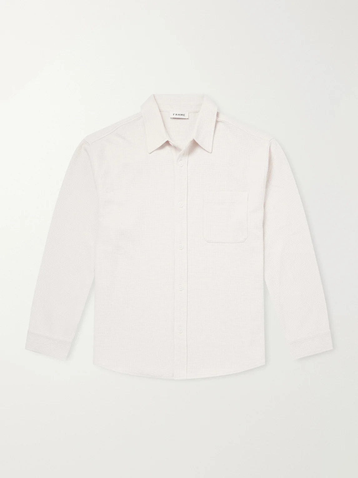 Waffle-Knit Cotton Shirt - 1