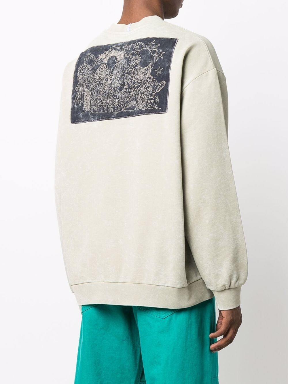 stonewashed graphic-print sweatshirt - 4