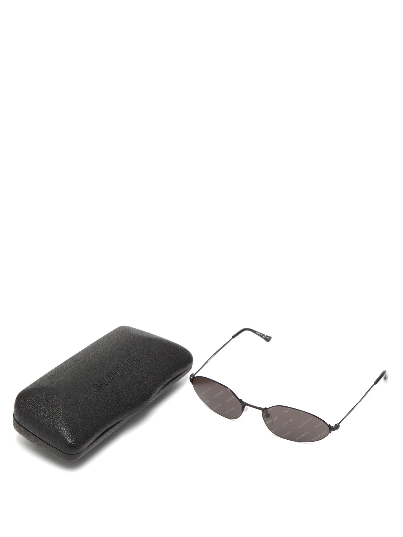 Logo-lens slimline metal sunglasses - 5