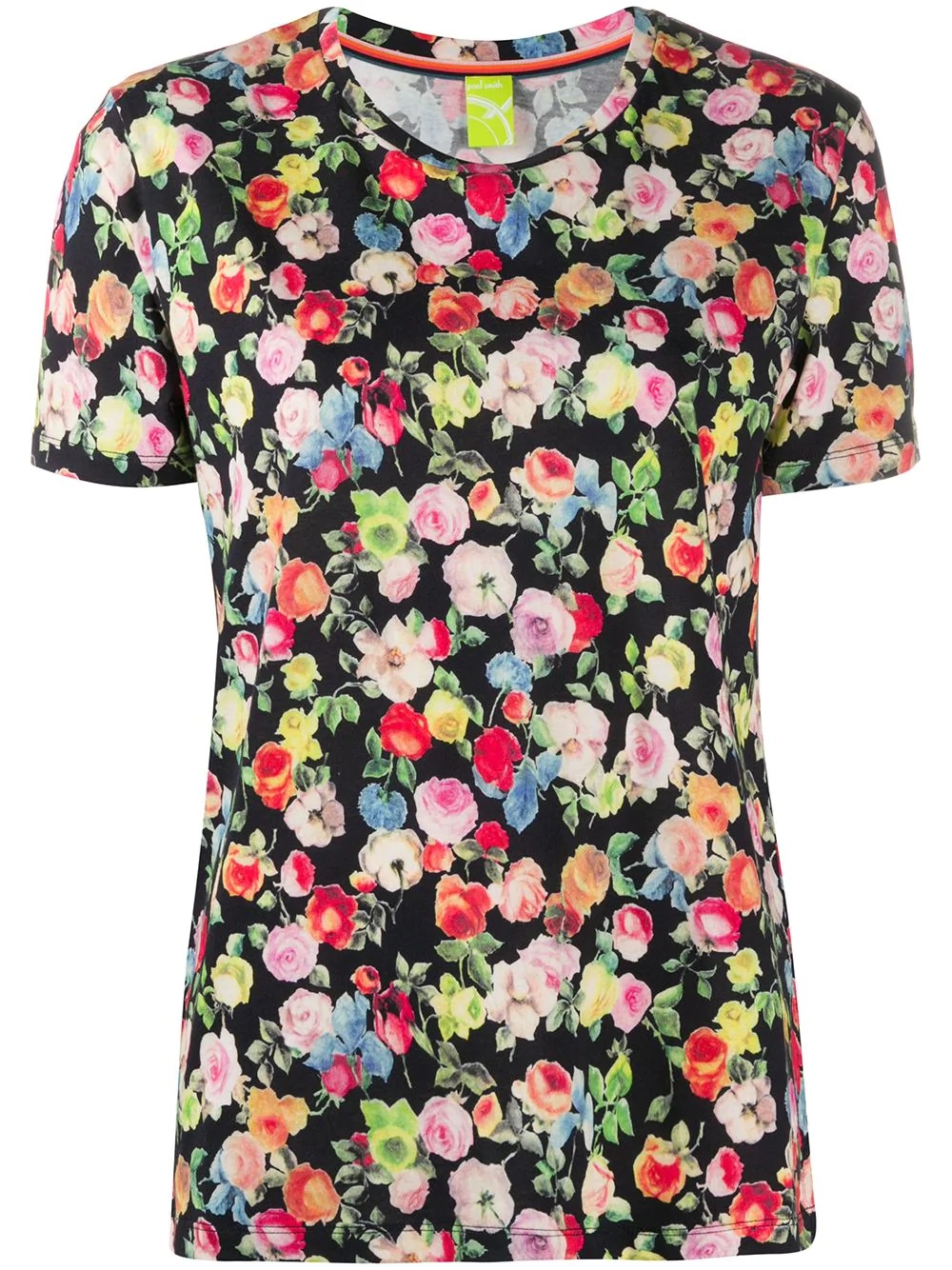 floral cotton t-shirt - 1