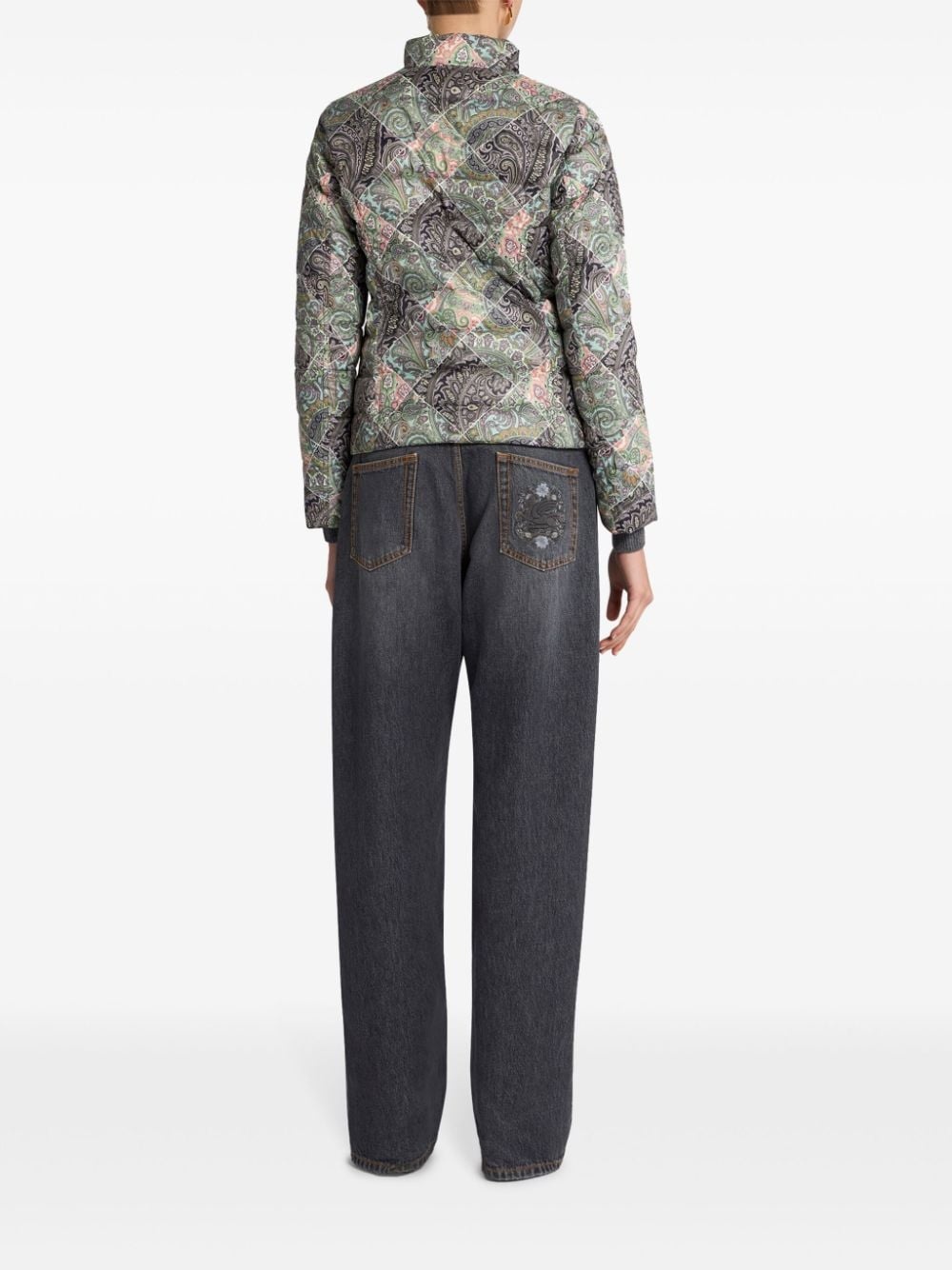 paisley-print goose-down puffer jacket - 3