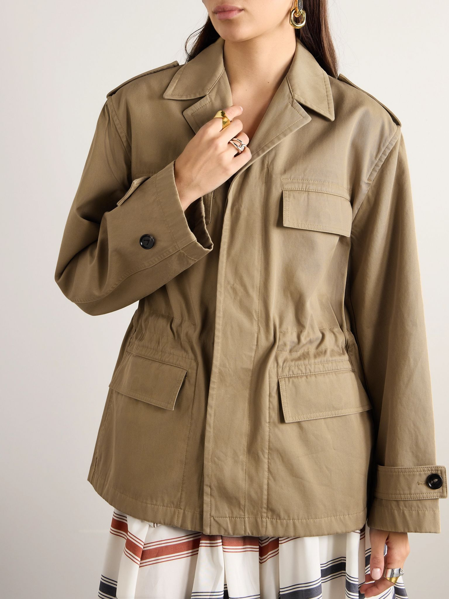 Cotton-drill jacket Beige - 3