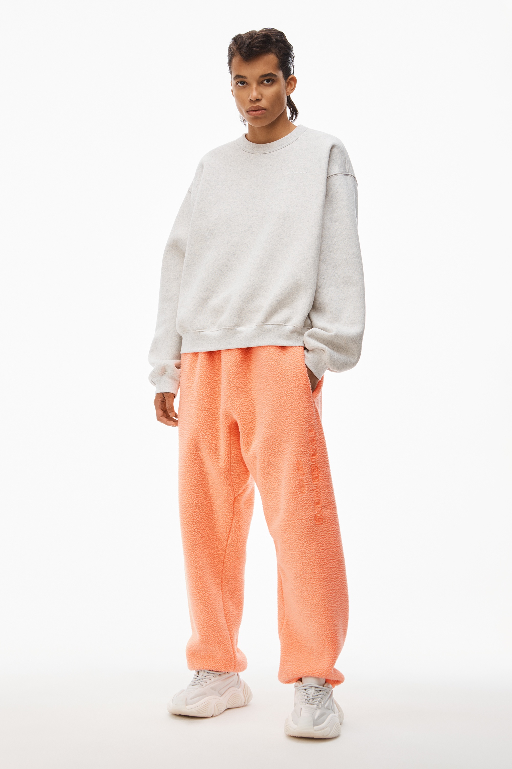 EMBOSSED LOGO SWEATPANT IN TEDDY FLEECE - 2