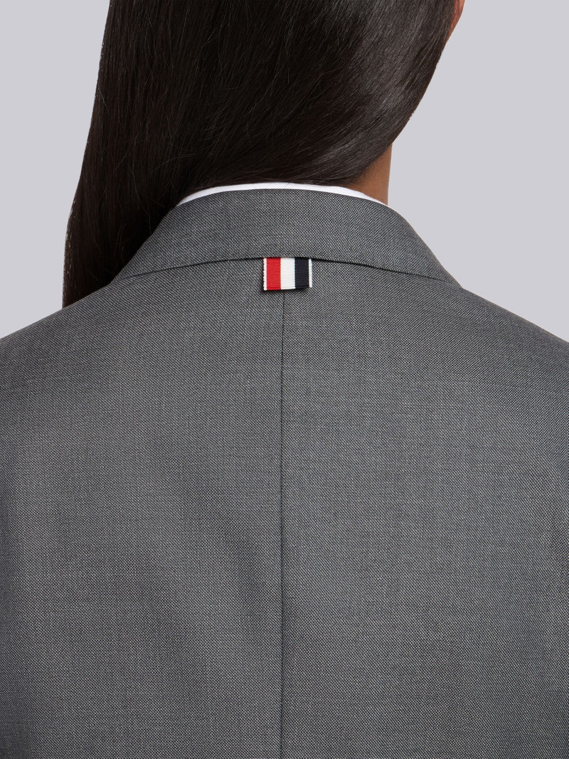 Medium Grey School Uniform Step Twill 4-bar Tailored Classic Blazer 6