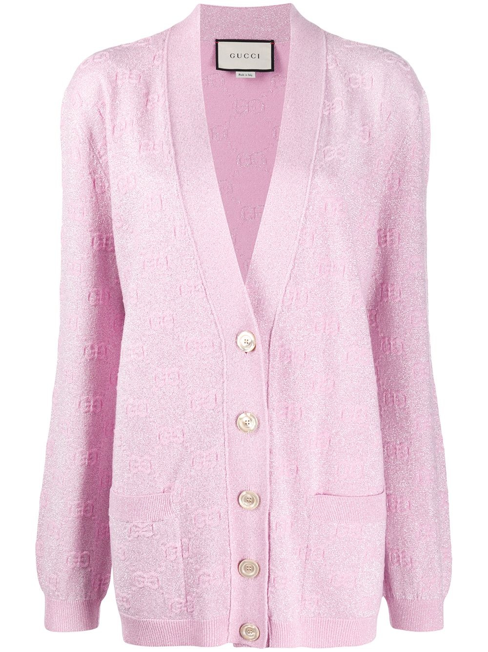 GG sparkling-effect cardigan - 1