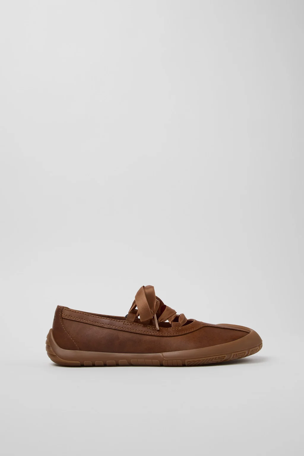 Peu Path+ Brown Leather Ballerinas for Women. - 1