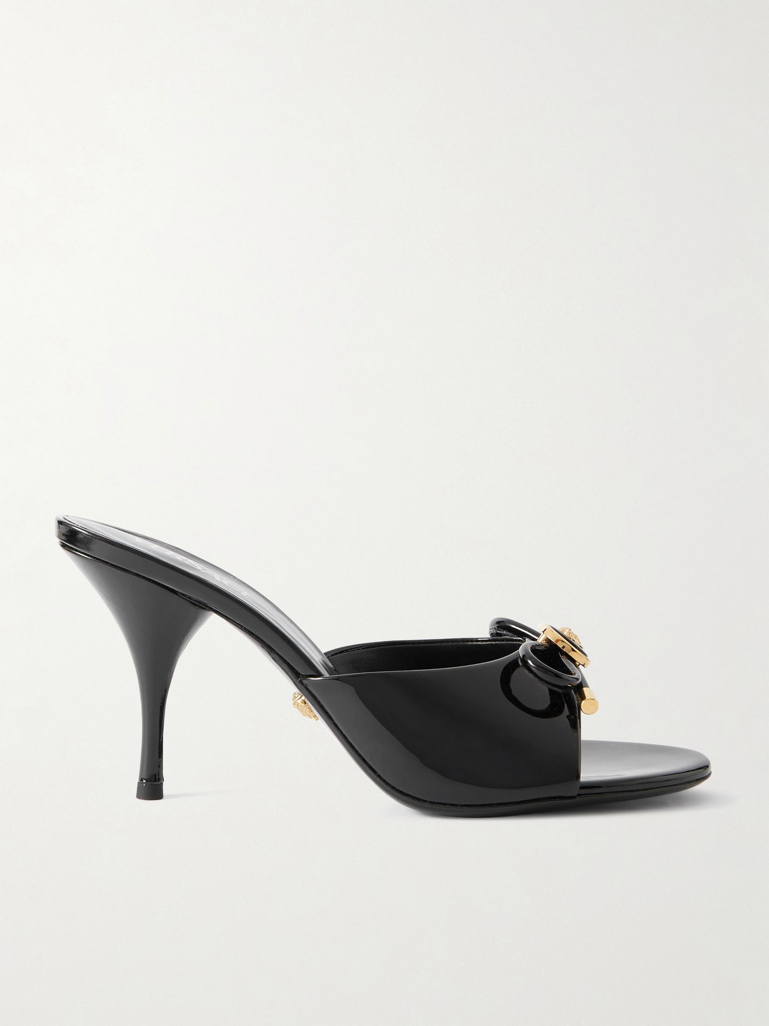 Opera embellished patent-leather mules Black - 1