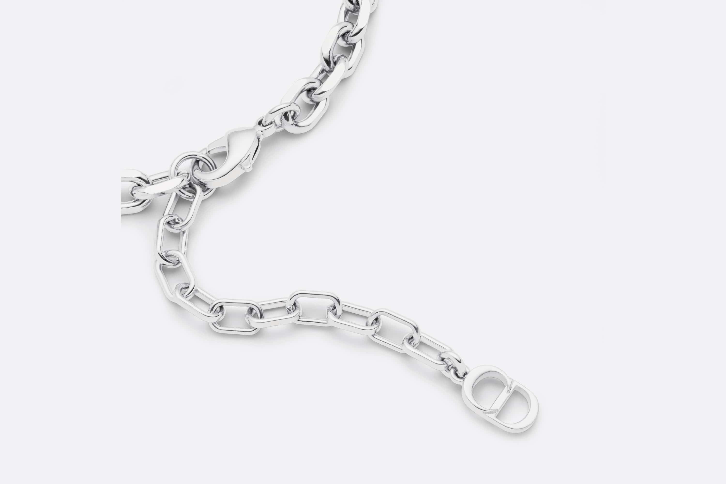CD Diamond Thin Chain Link Bracelet - 4