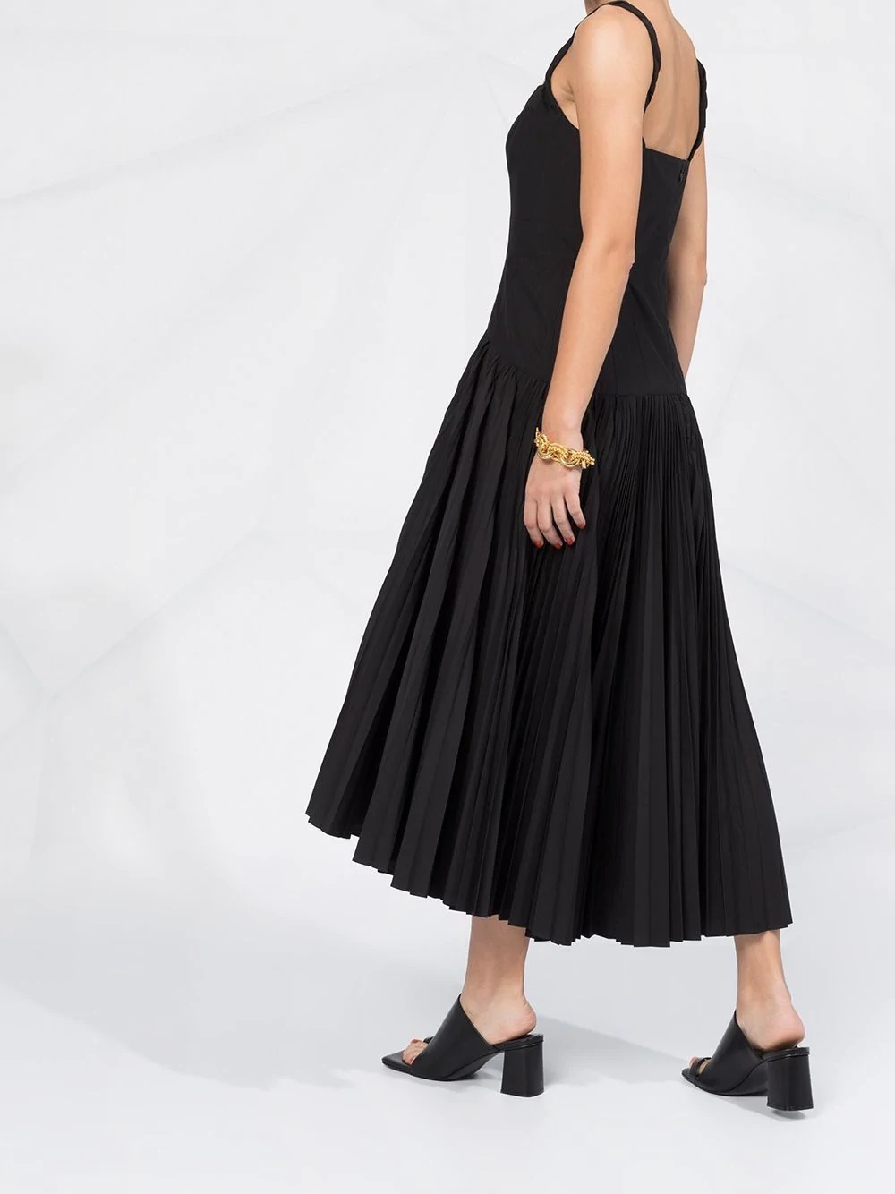 high-low pleated dress - 4