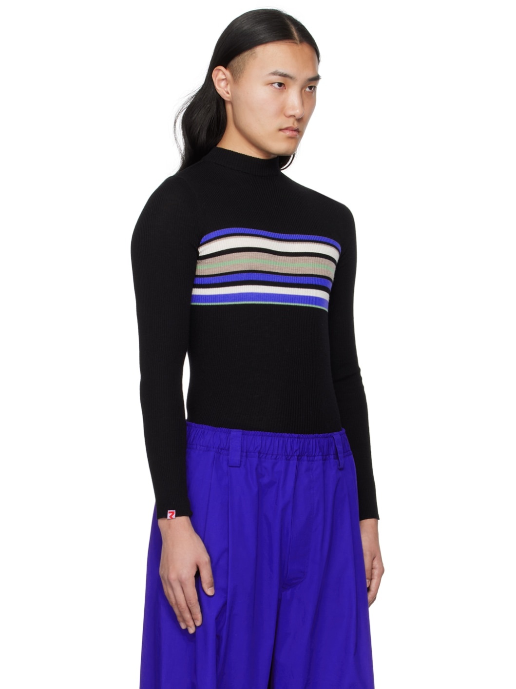 Black Striped Sweater - 2