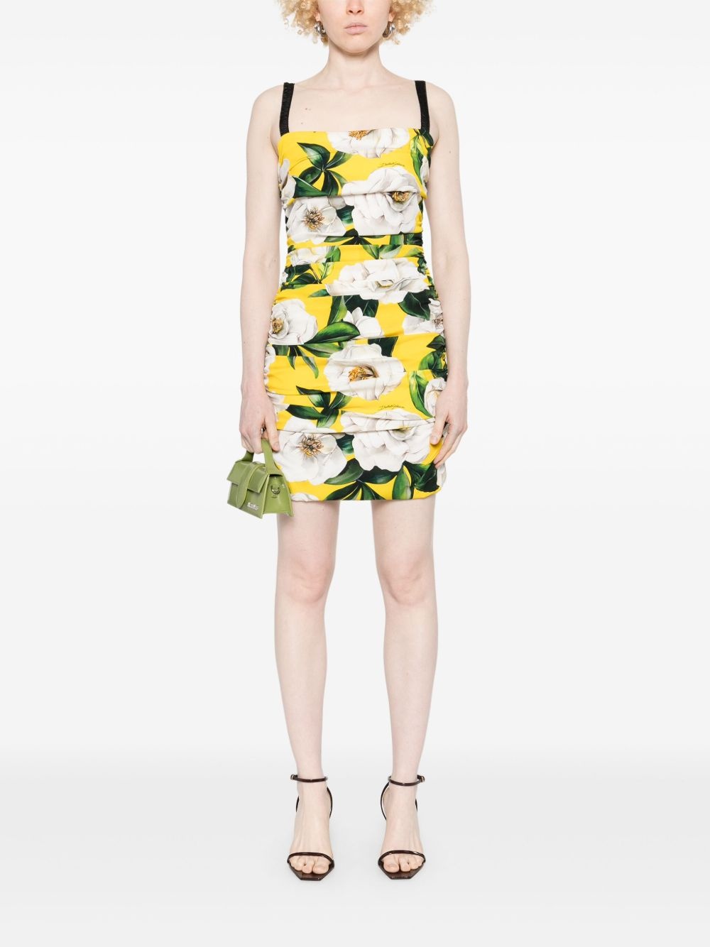 floral-print mini dress - 2