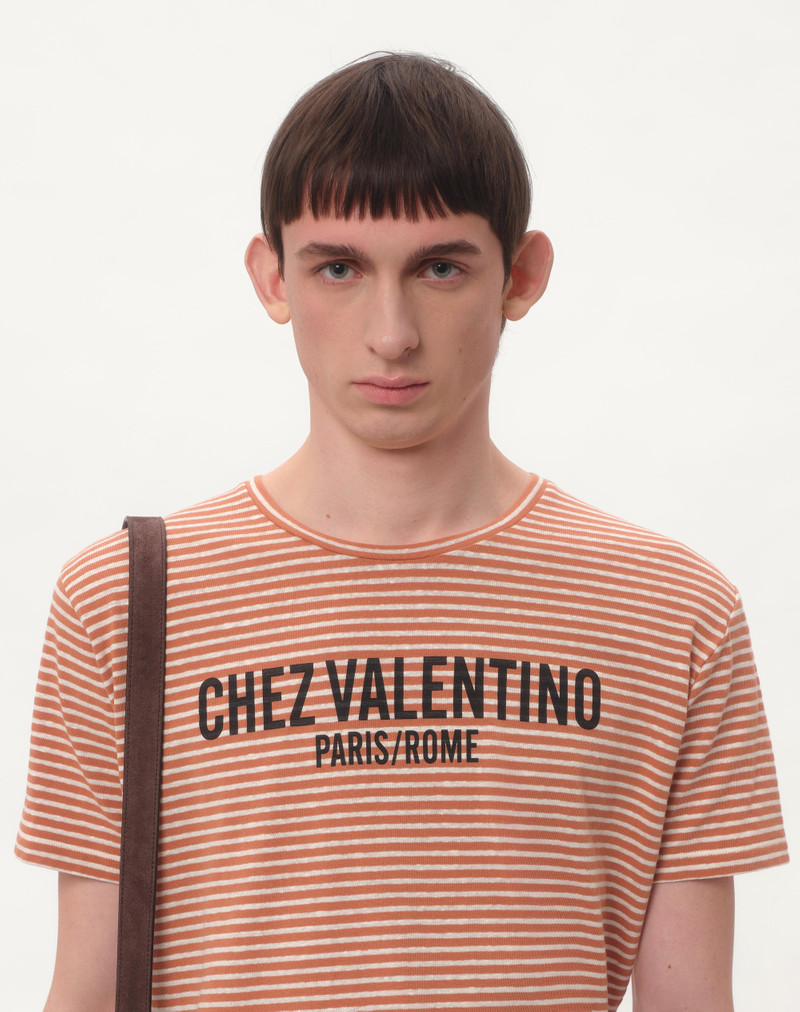 STRIPED COTTON T-SHIRT 와 CHEZ VALENTINO PRINT 5