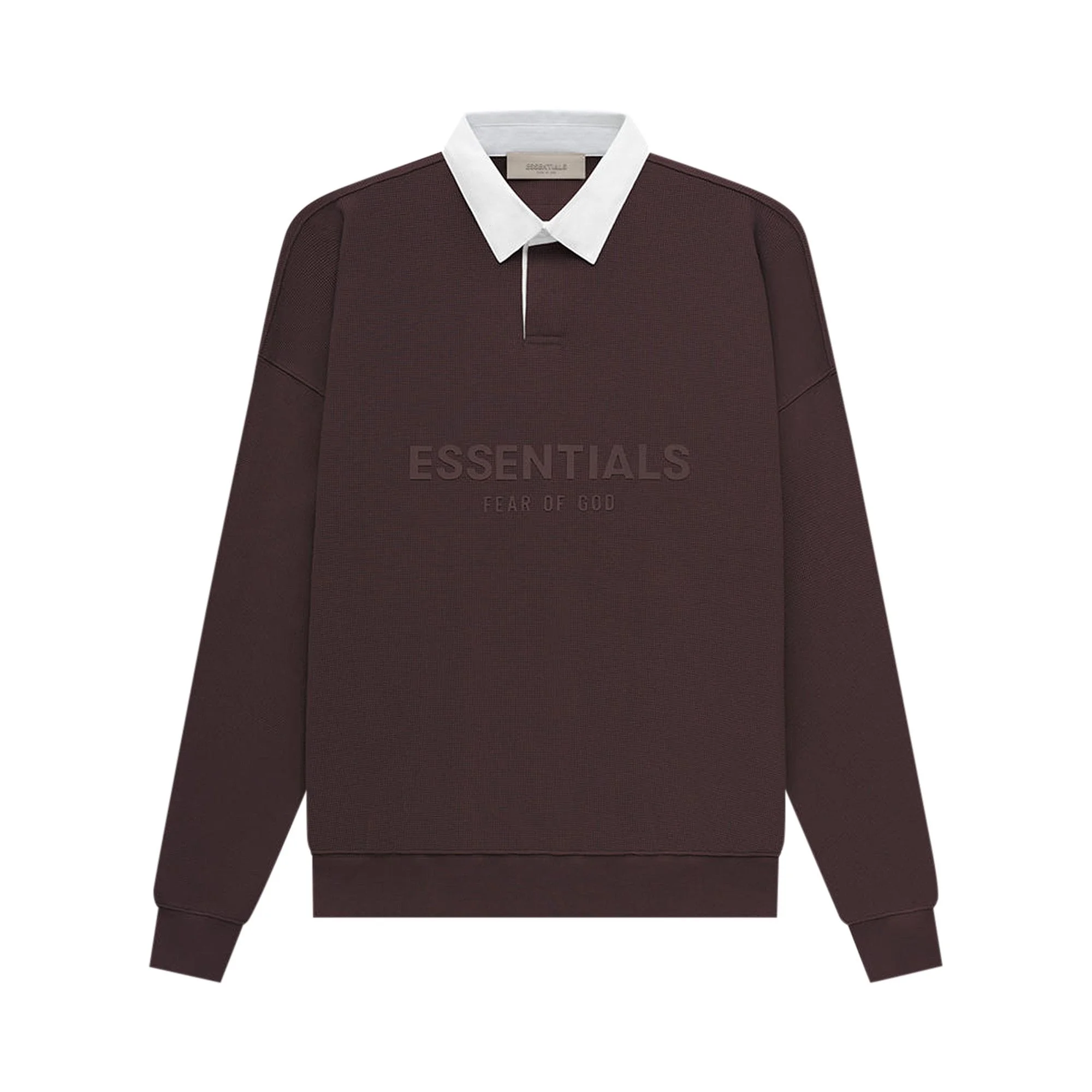 Fear of God Essentials Waffle Henley Rugby 'Plum' - 1