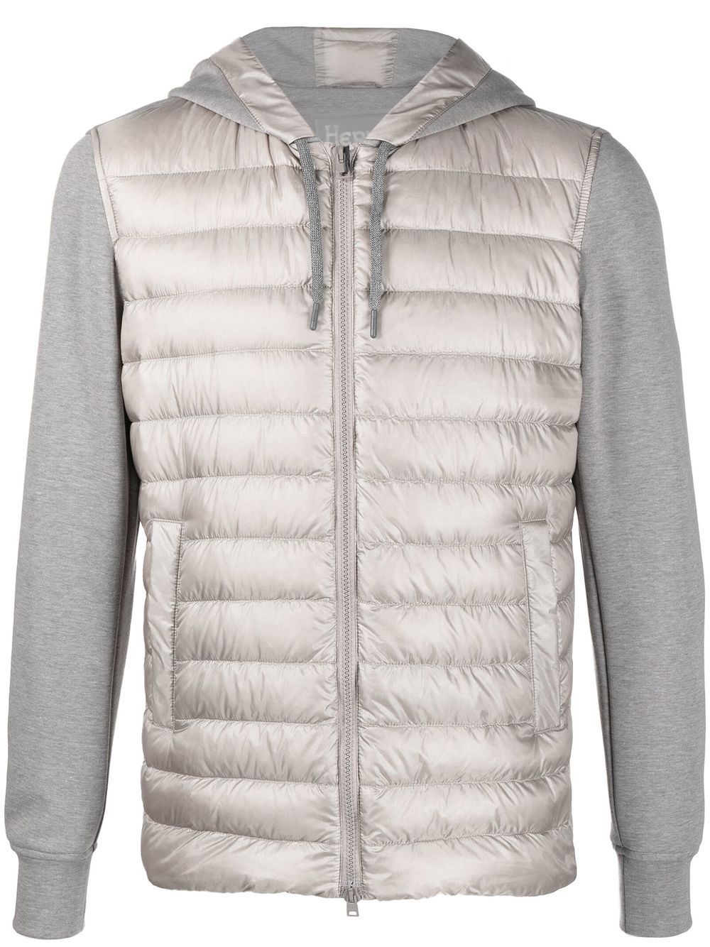 contrasting-sleeves padded jacket - 1