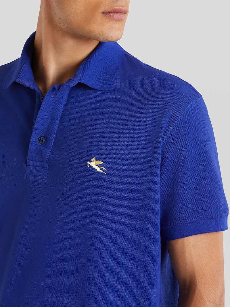 Etro PIQUET POLO SHIRT WITH EMBROIDERED PEGASO outlook