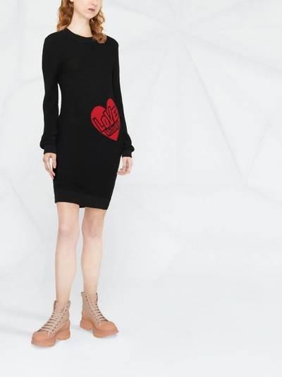 Moschino heart motif knitted mini dress outlook