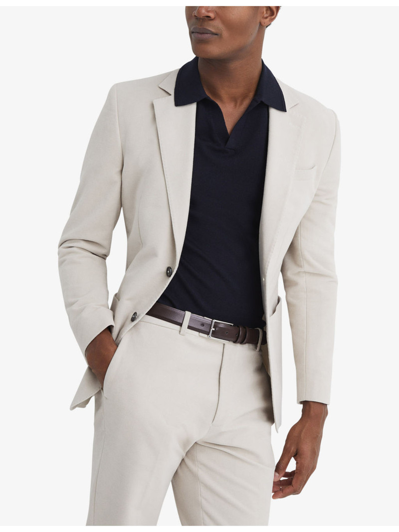 REISS Dante adjustable leather belt outlook