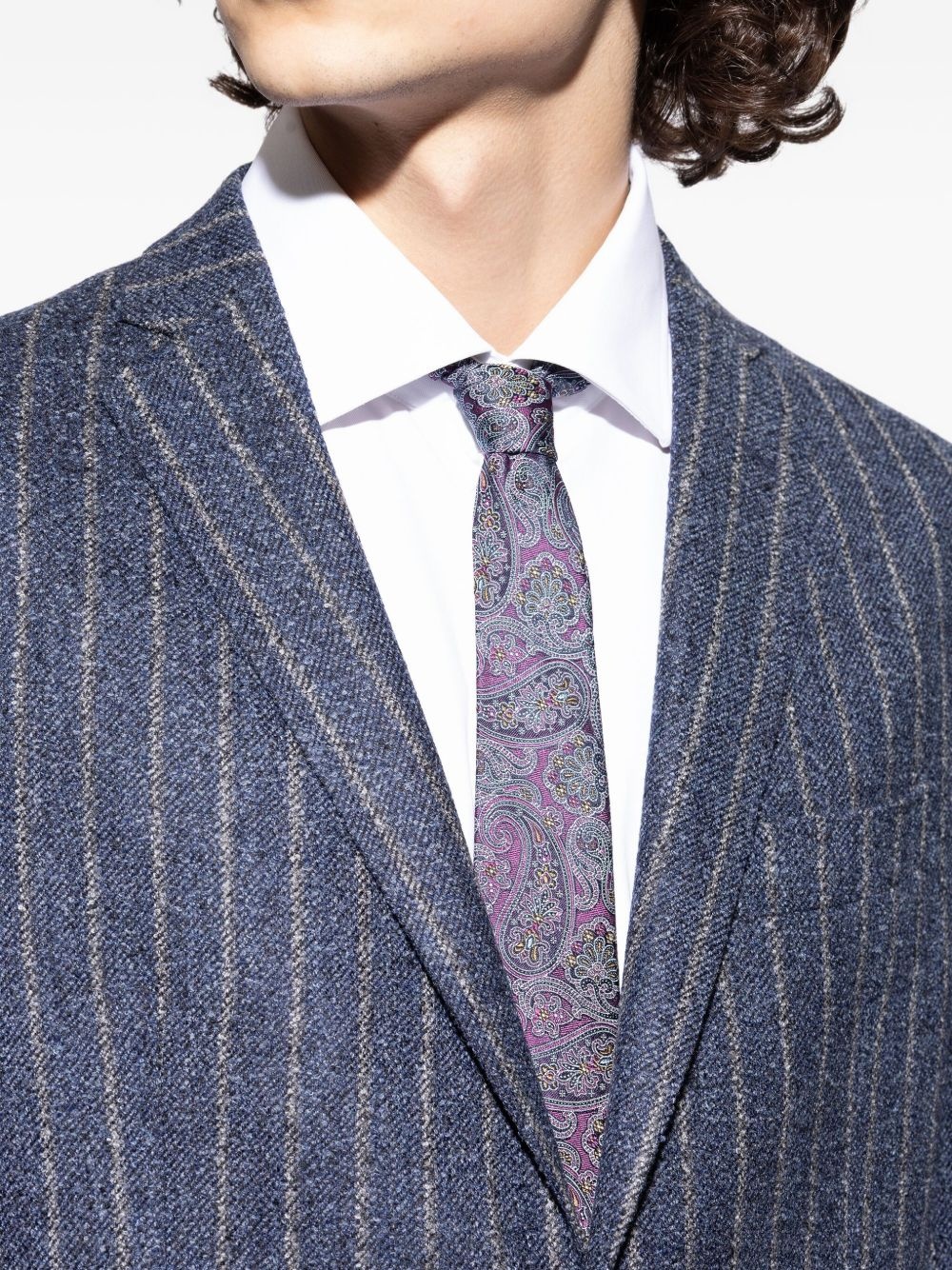 paisley-print silk tie - 4