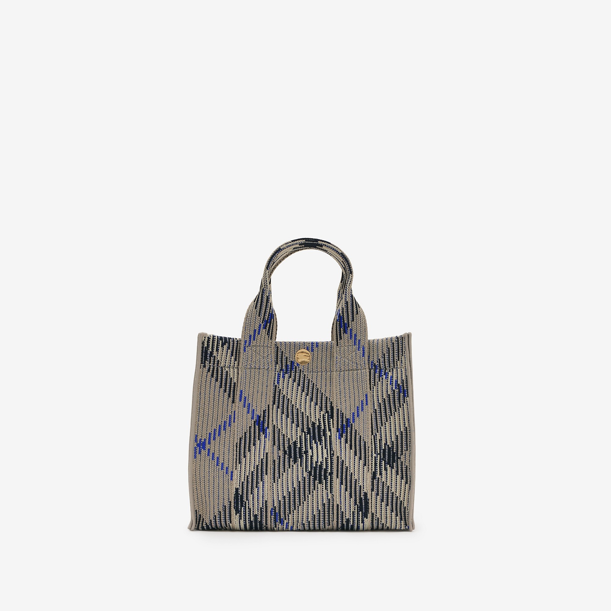 Mini Check Knitted Tote - 1