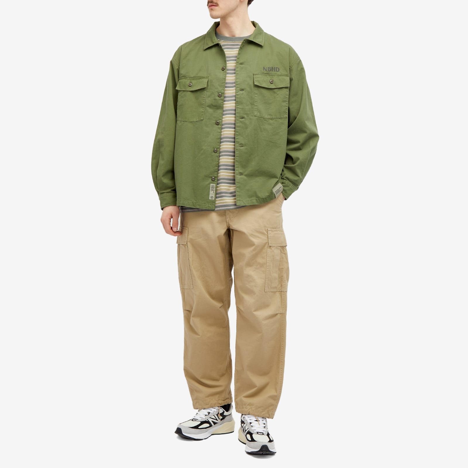 NEIGHBORHOOD BDU Shirt LS Olive Drab | REVERSIBLE