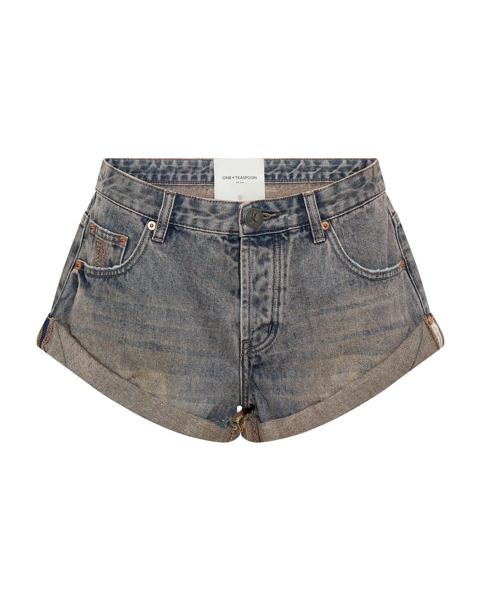 Bandits Low Waist Denim Shorts - Island Blue - 1