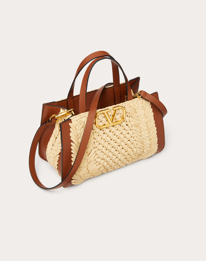 VLOGO 시그니처 RAFFIA SMALL HANDBAG 6