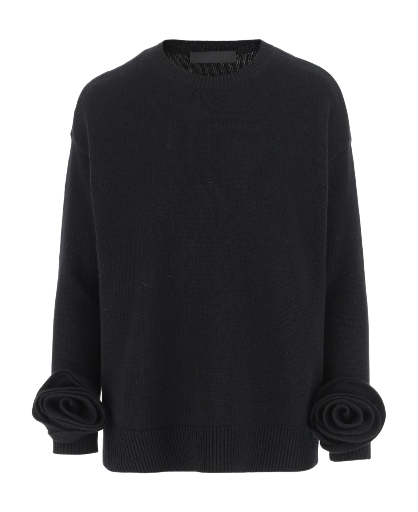 Black Wool Knitwear - 1