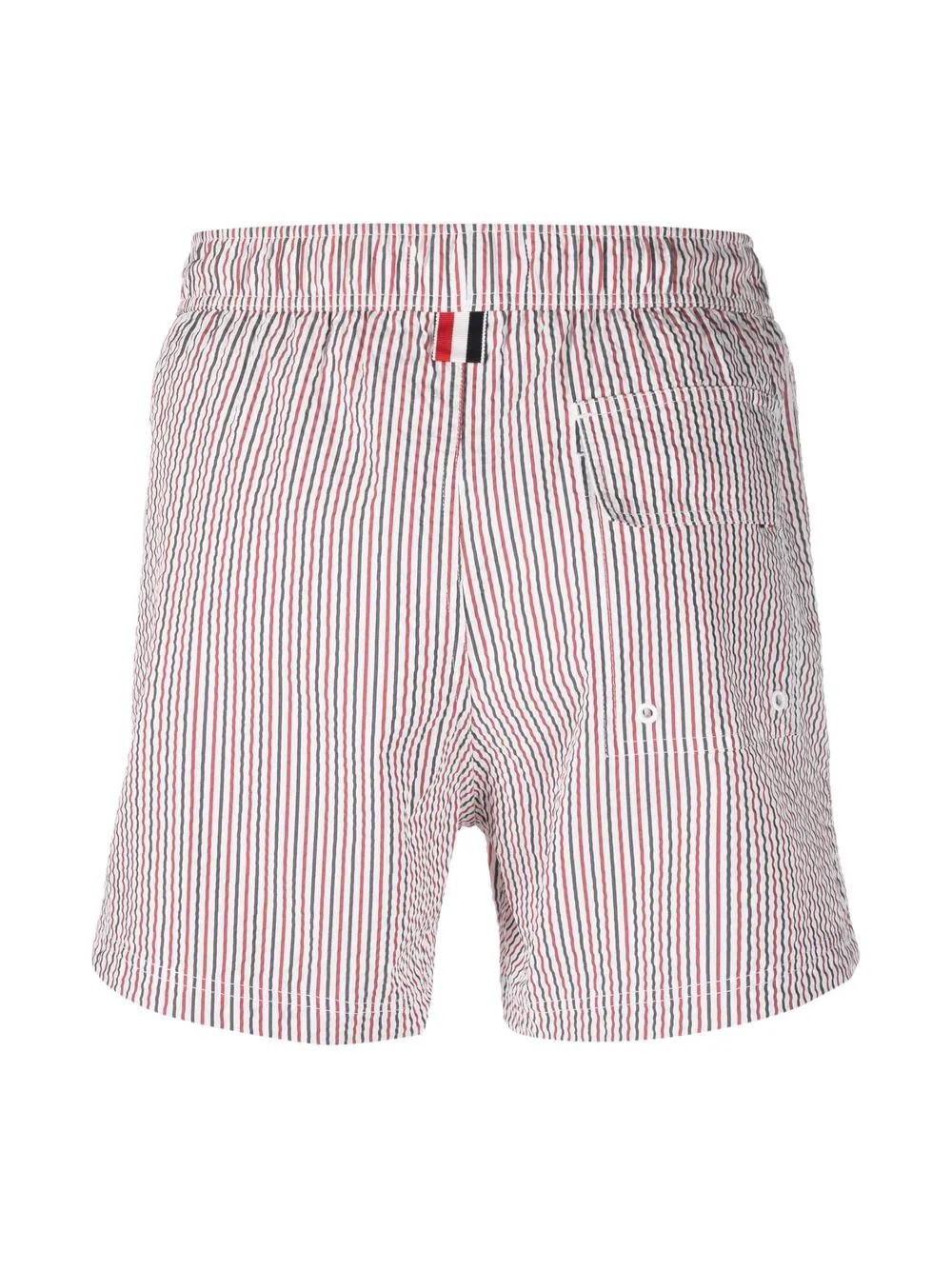 seersucker logo-patch swim shorts - 2