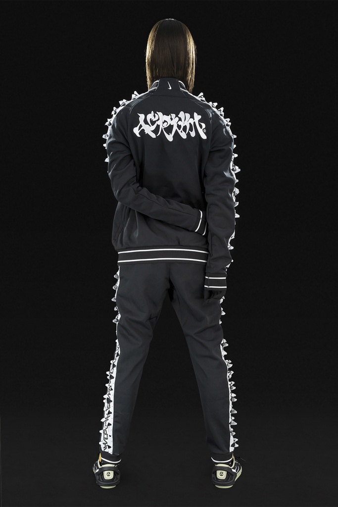 GGG-J1-010 Nike® Acronym® Track Jacket Knit BLACK/WHITE ] with GGG-P1-010 - 25