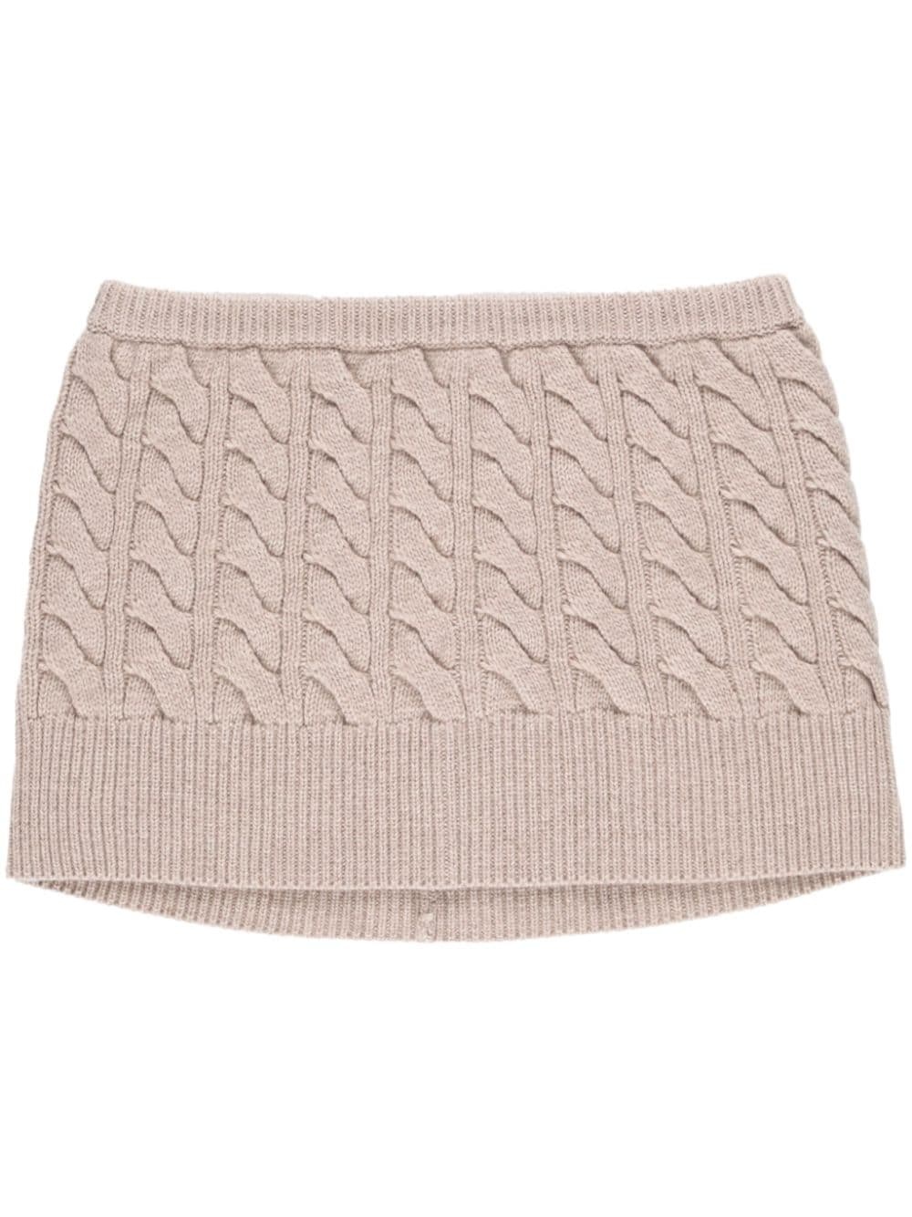 cable-knit miniskirt - 1