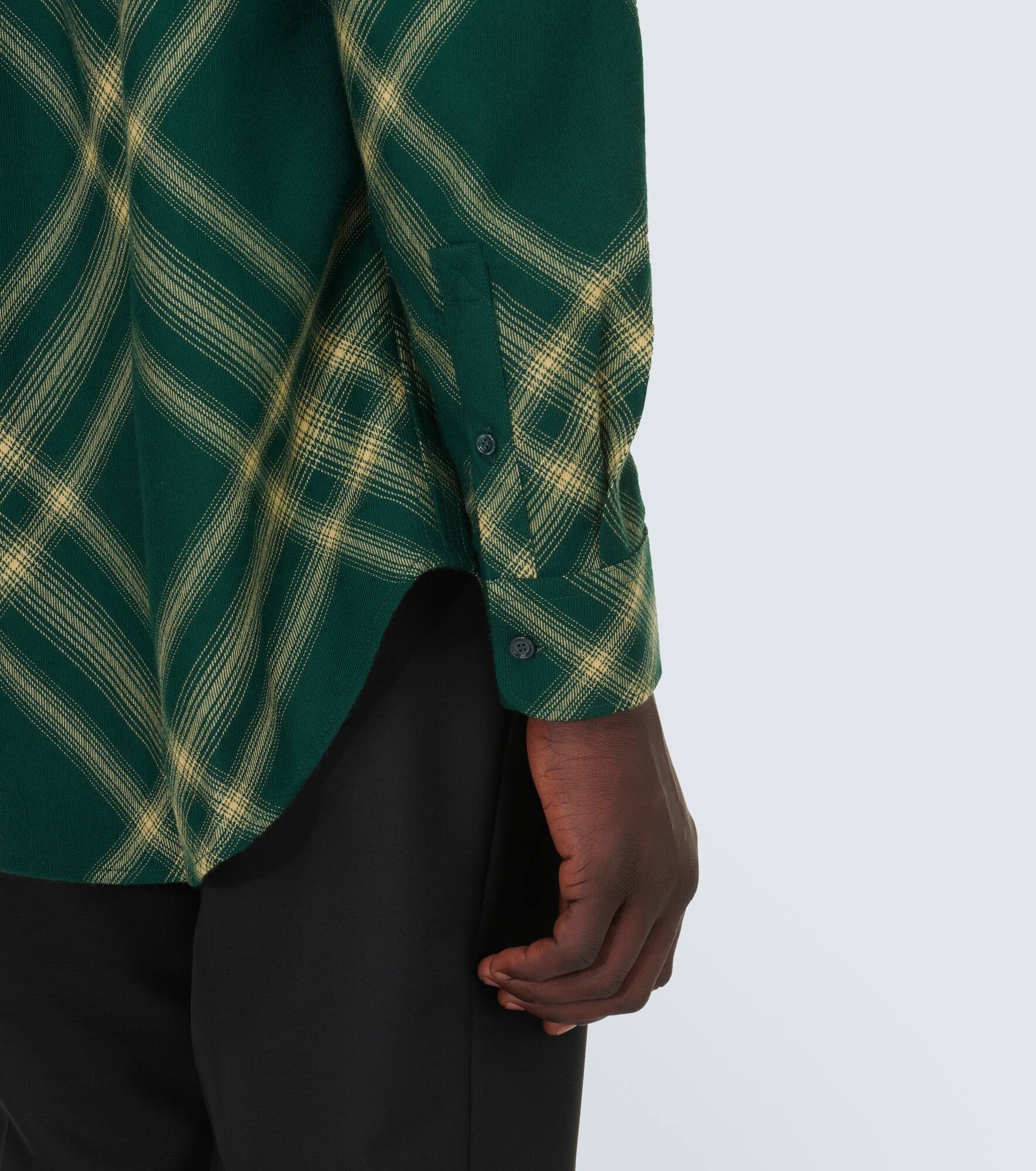 Burberry check wool shirt - 6