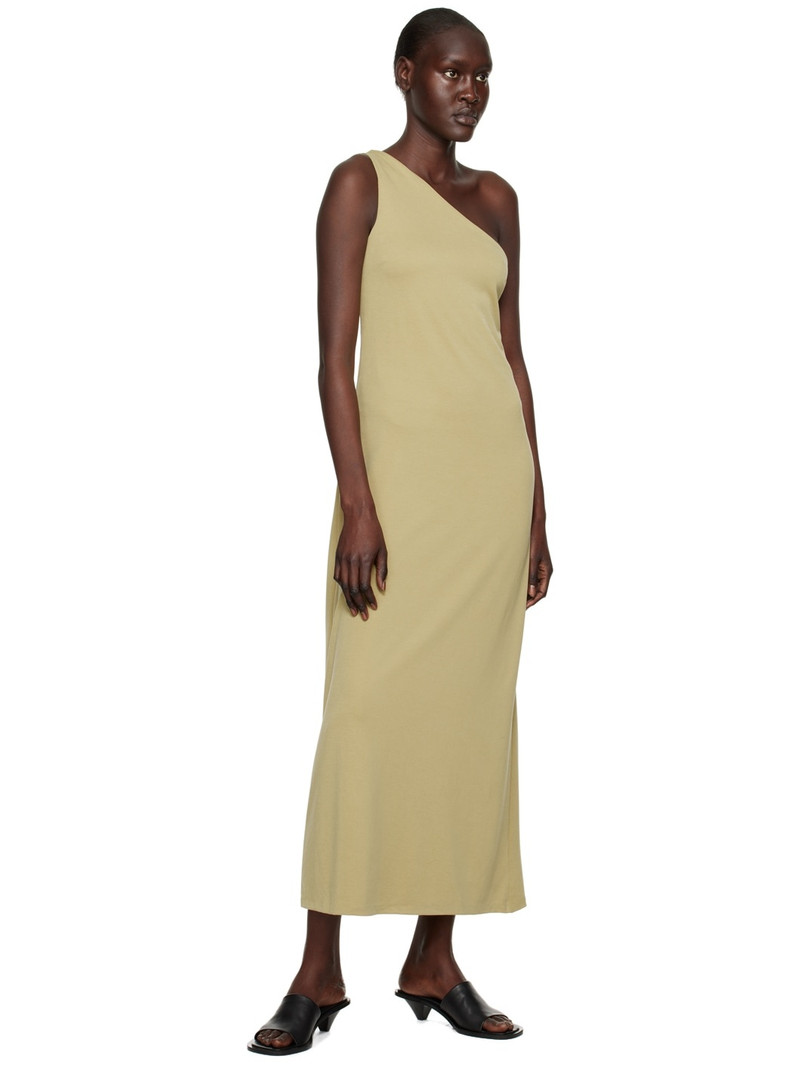 THIRD FORM Khaki Form One Shoulder Midi Dress outlook