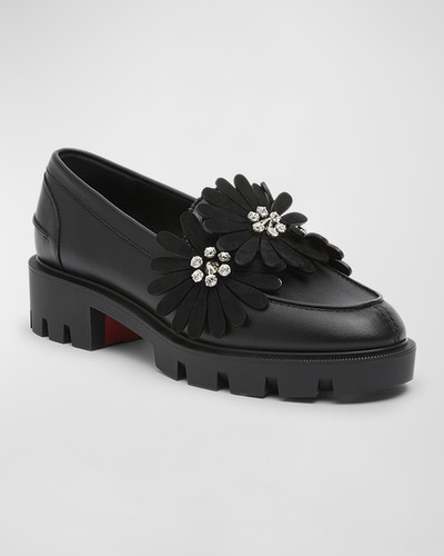 Christian Louboutin Flora Flowers Red Sole Casual Loafers outlook