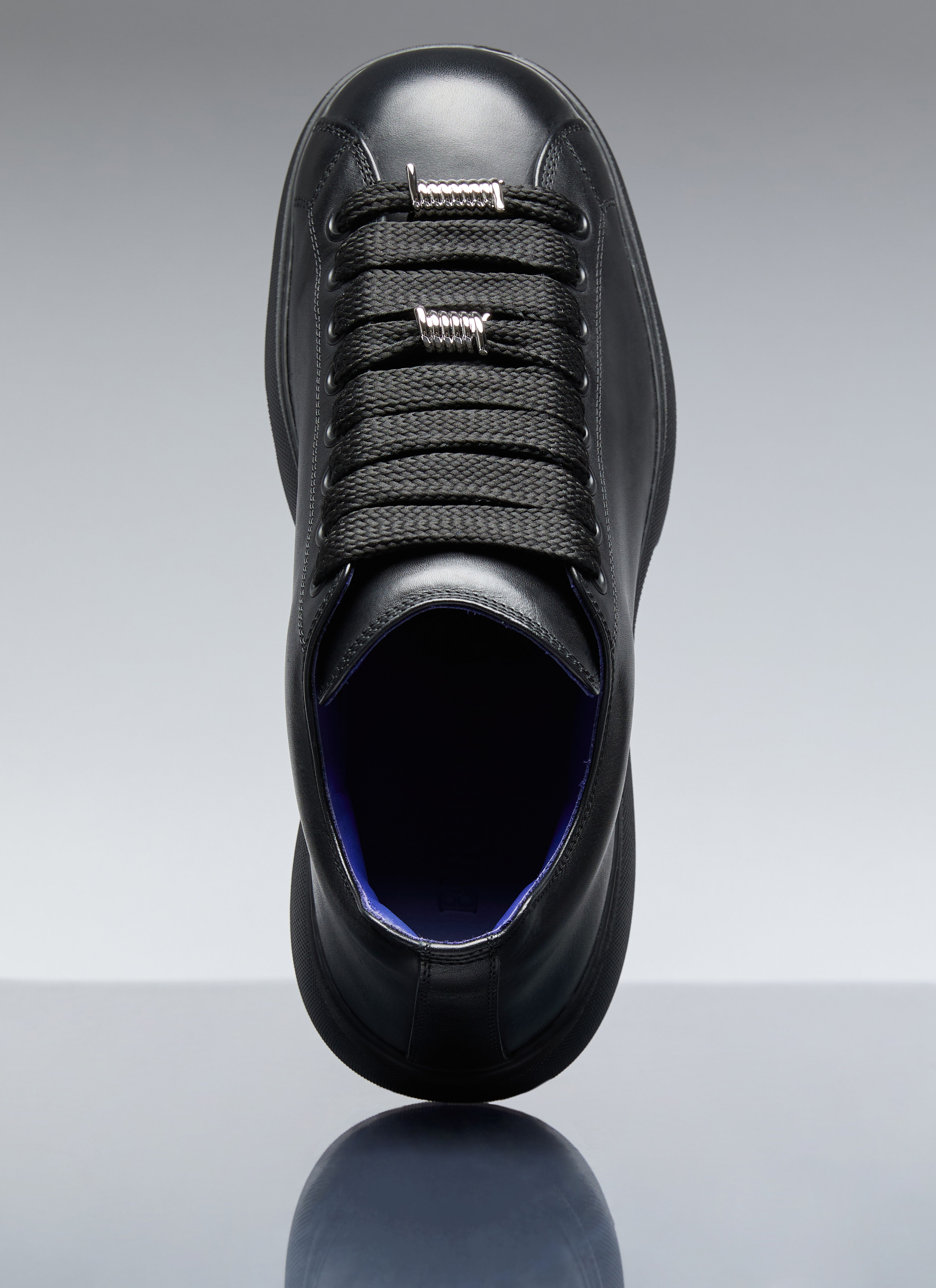 BURBERRY★素敵！RANGER BLACK LEATHER LACE UP SNEAKERS Burberry Men's' Ranger Leather Sneakers in Black | LN-CC®