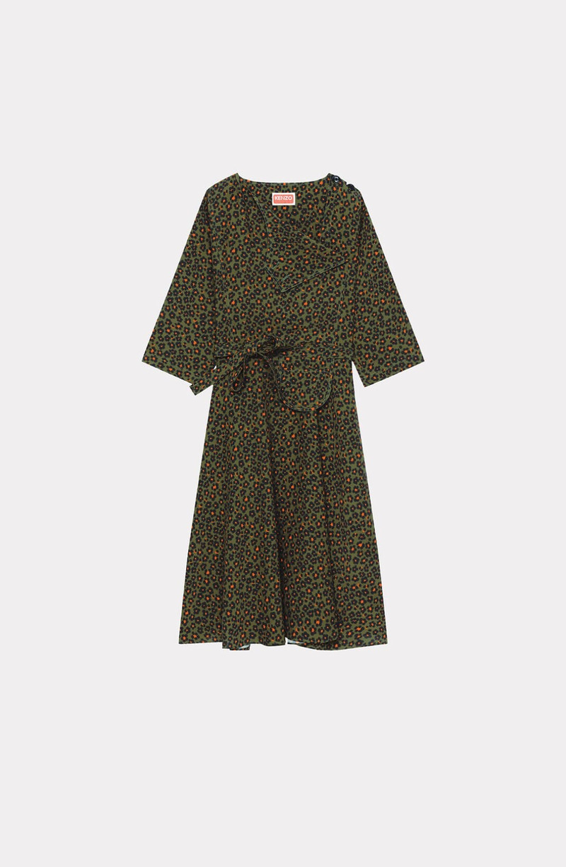 'Hana Leopard' midi dress - 1