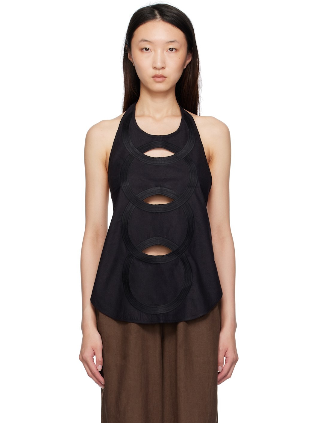 Black Chain Apron Top - 1