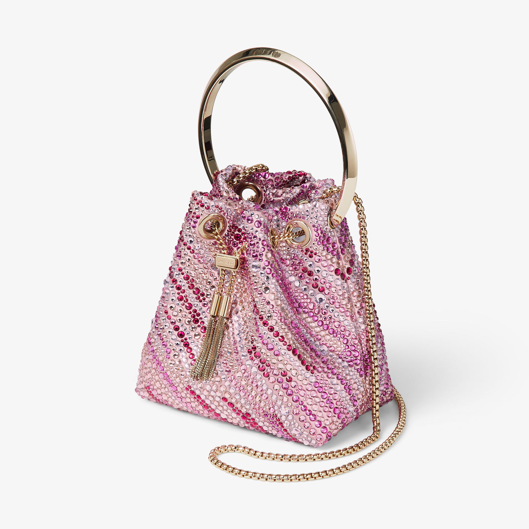 Bon Bon
Pink Satin Crystal Handbag - 2