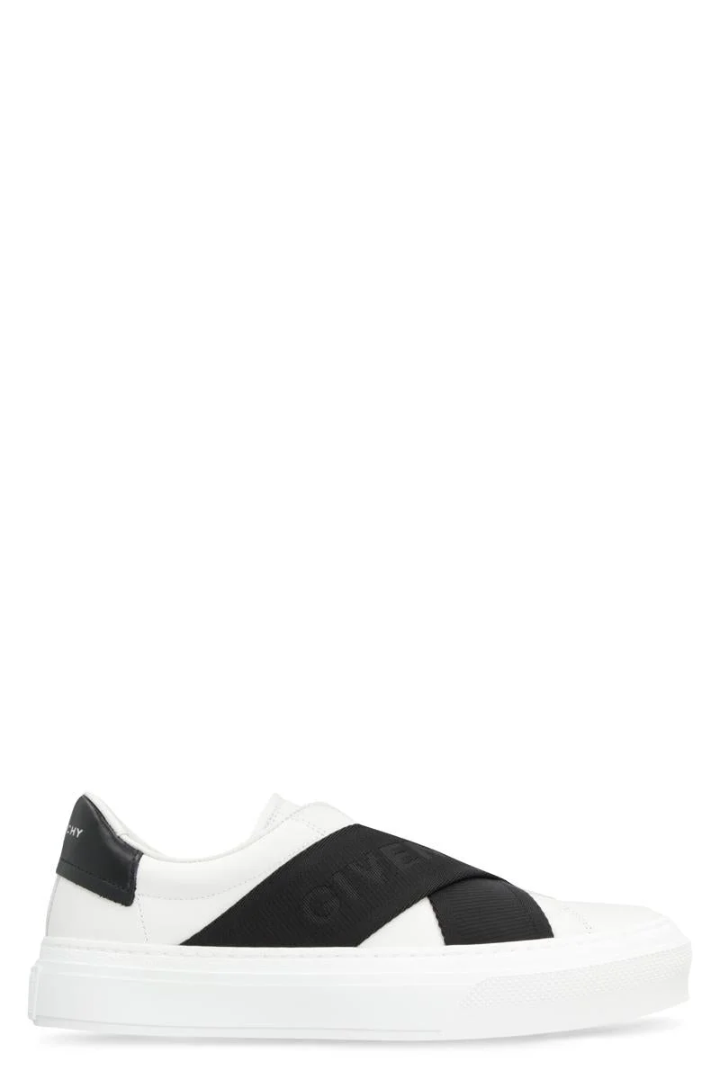 GIVENCHY CITY SPORT LEATHER SNEAKERS - 1
