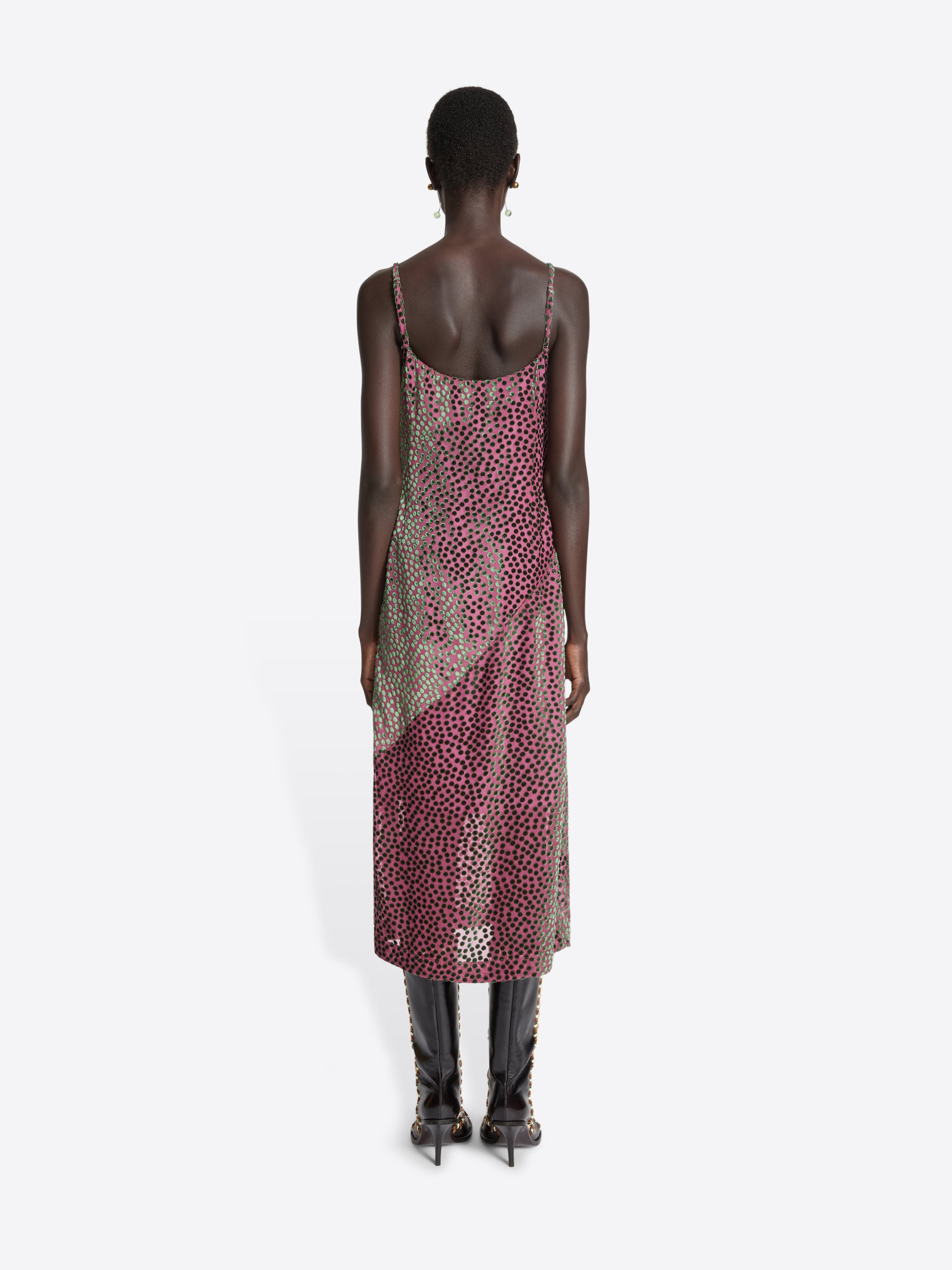 DEVORÉ SLIP DRESS - 4