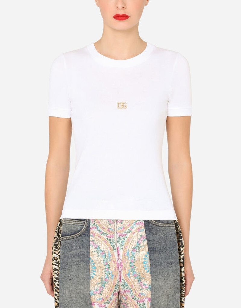 Short-sleeved jersey t-shirt with DG logo 1
