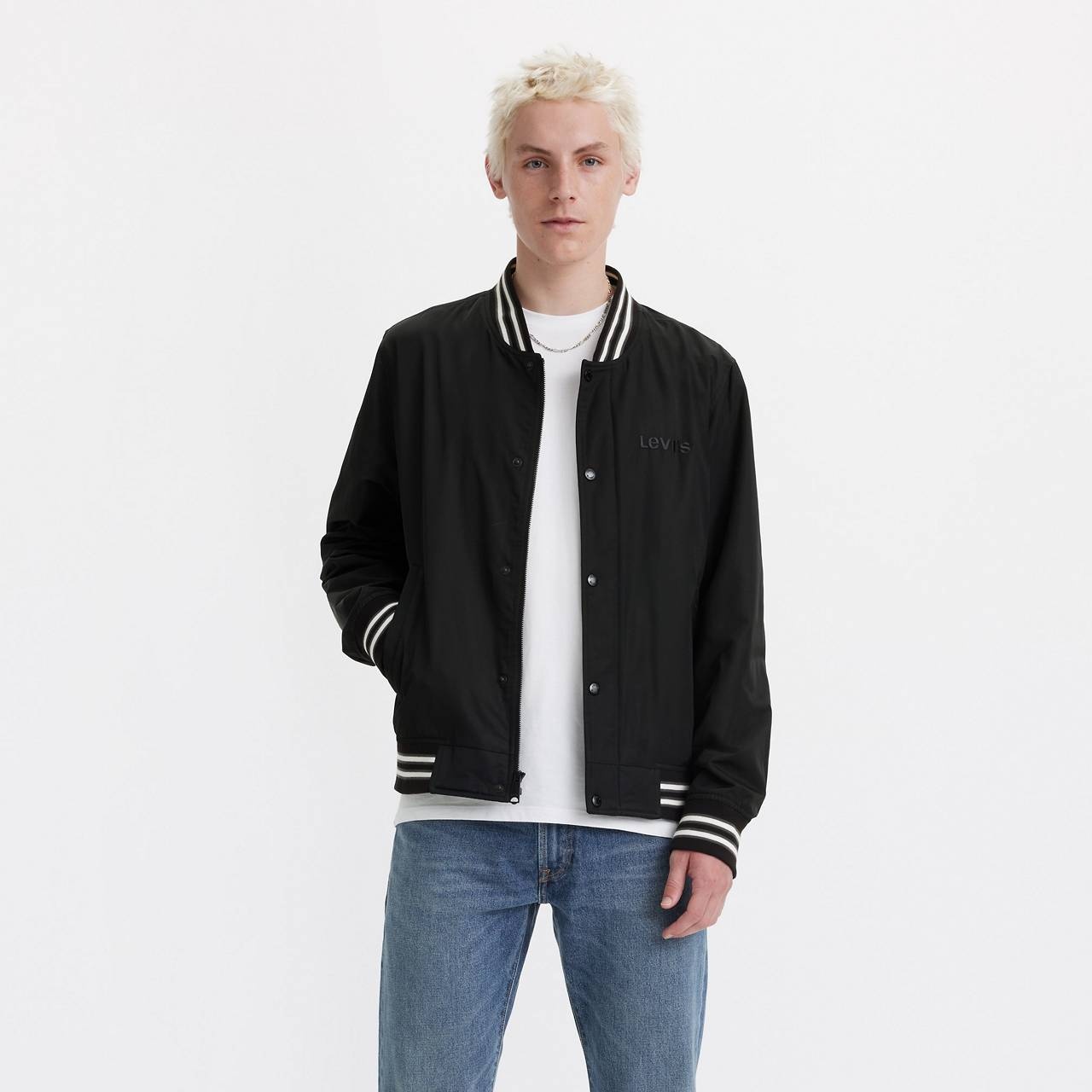 CAVALRY TWILL VARSITY BOMBER JACKET - 1