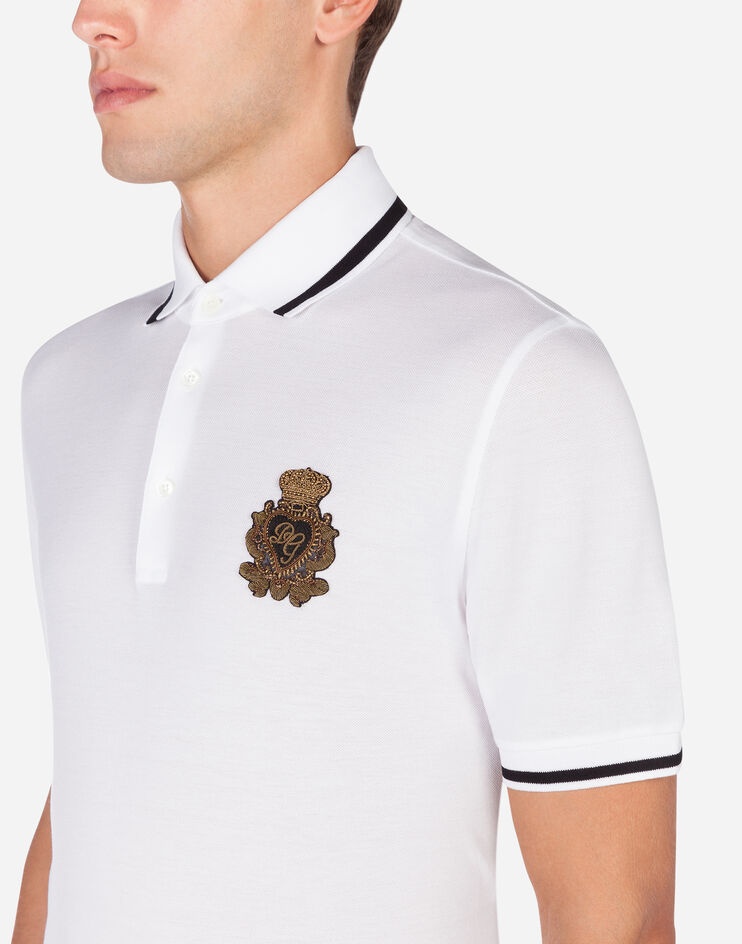 Cotton polo-shirt with DG patch - 3