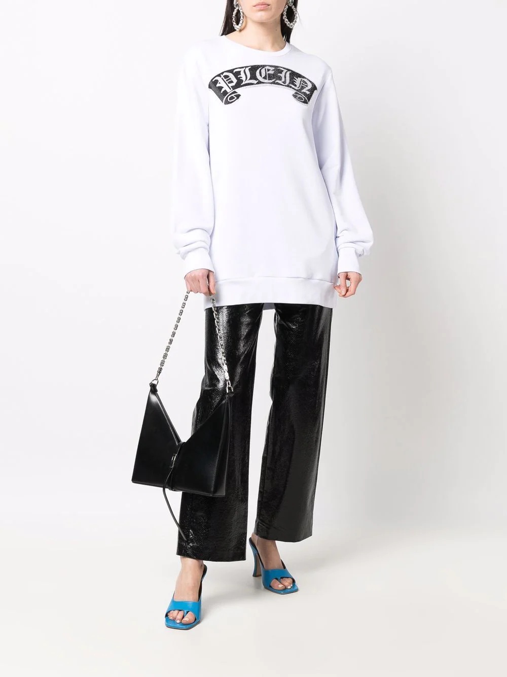 Gothic Plein crystal-logo sweatshirt - 3