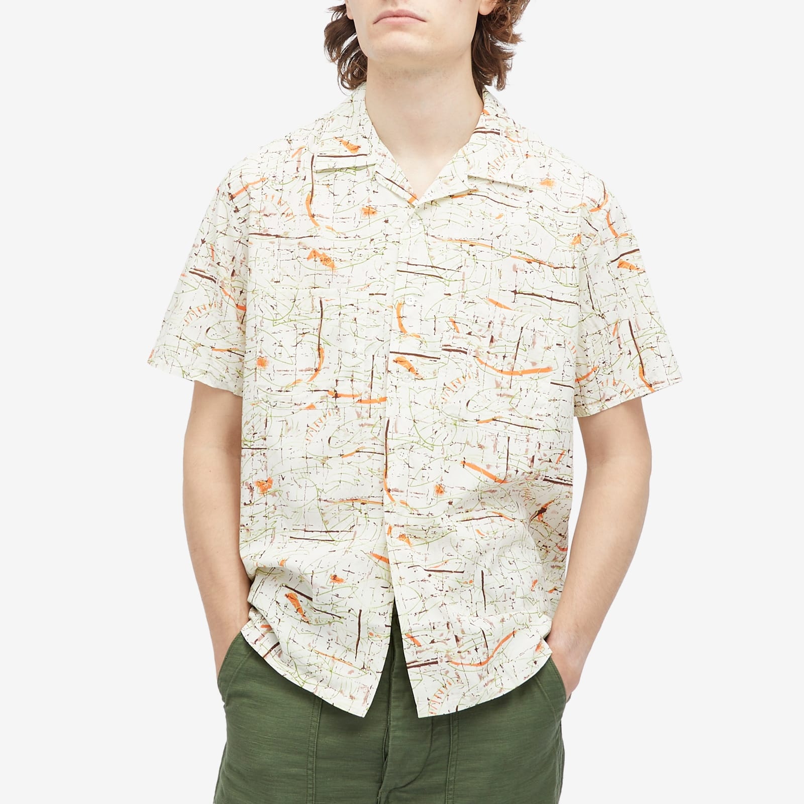 Beams Plus Open Collar Rayon Print Shirt - 2