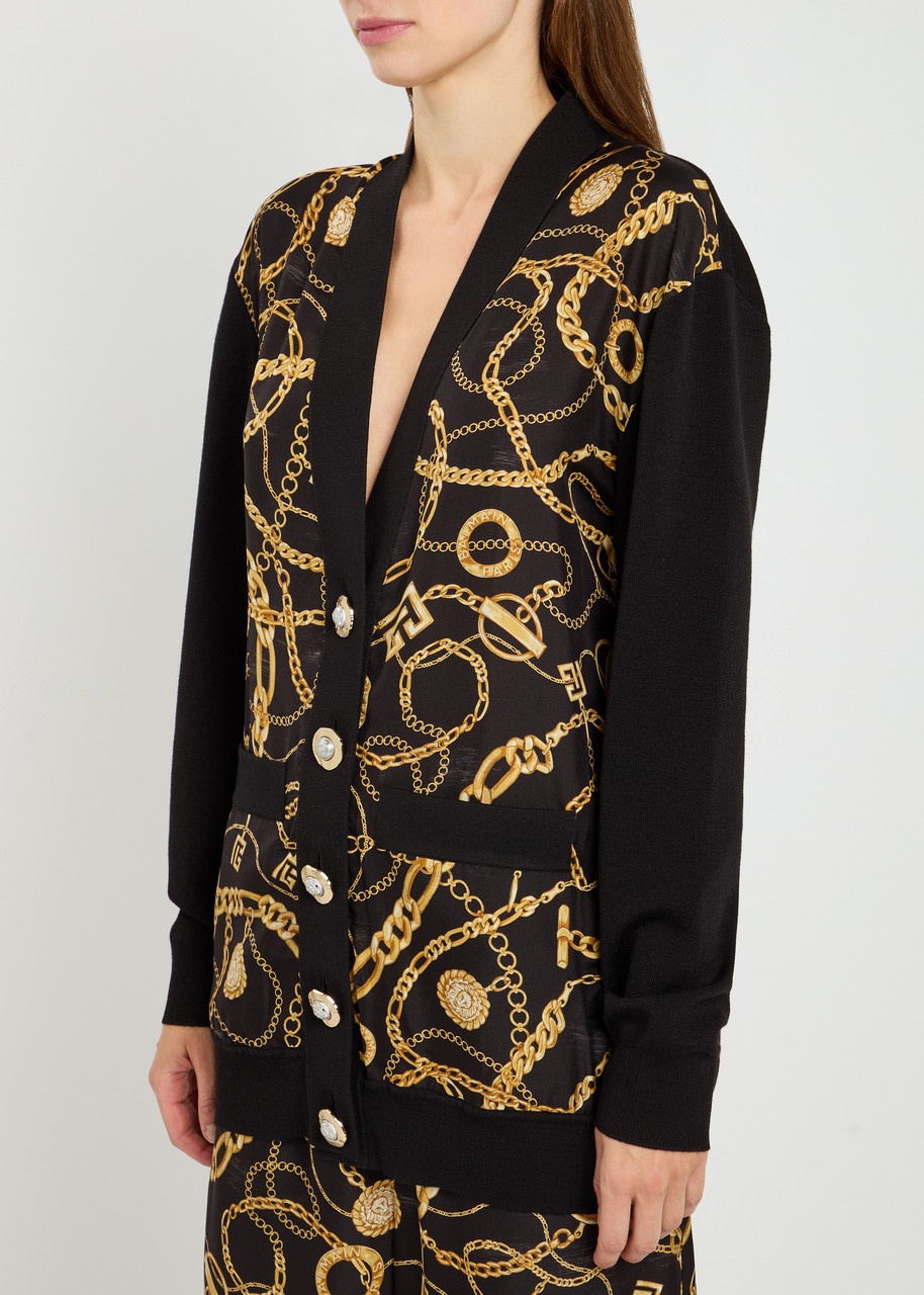 Balmain Printed Wool Cardigan - 2