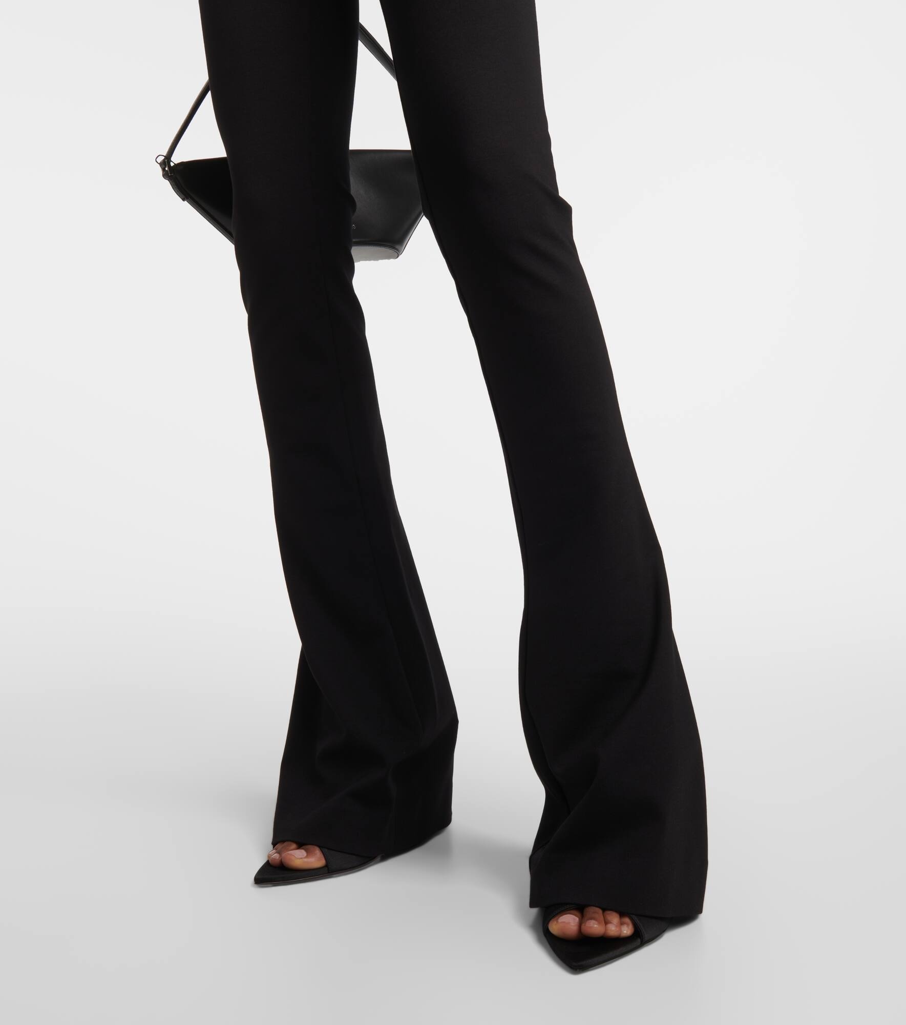 Cutout jersey flared pants - 5