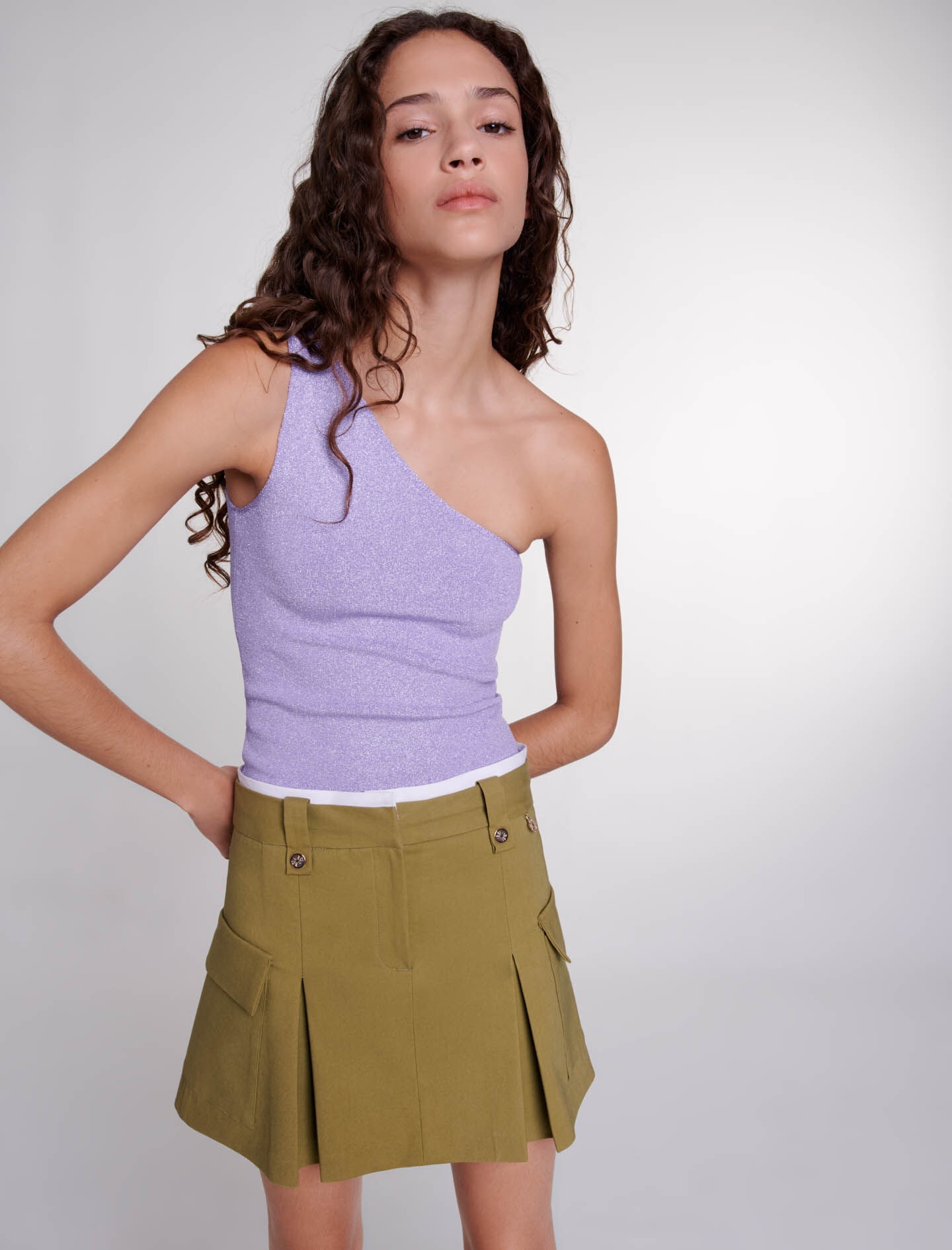 Pleated mini skirt - 5