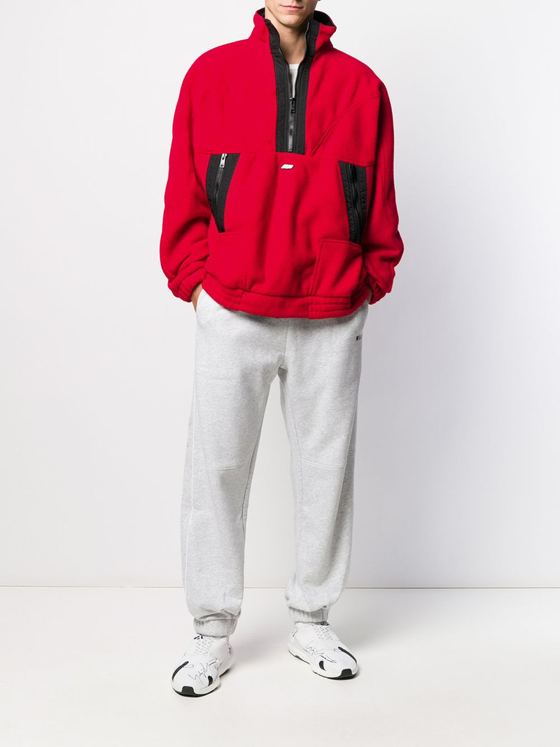 MSGM half zip logo fleece outlook
