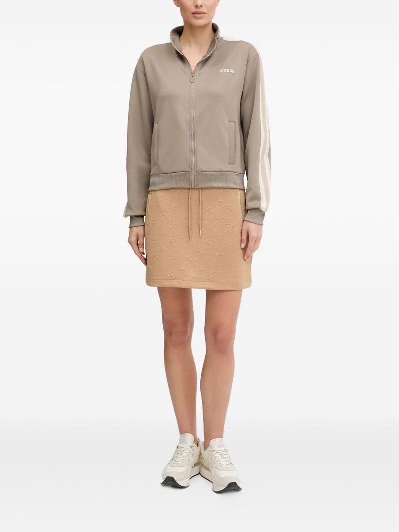 GUESS USA zip striped top outlook