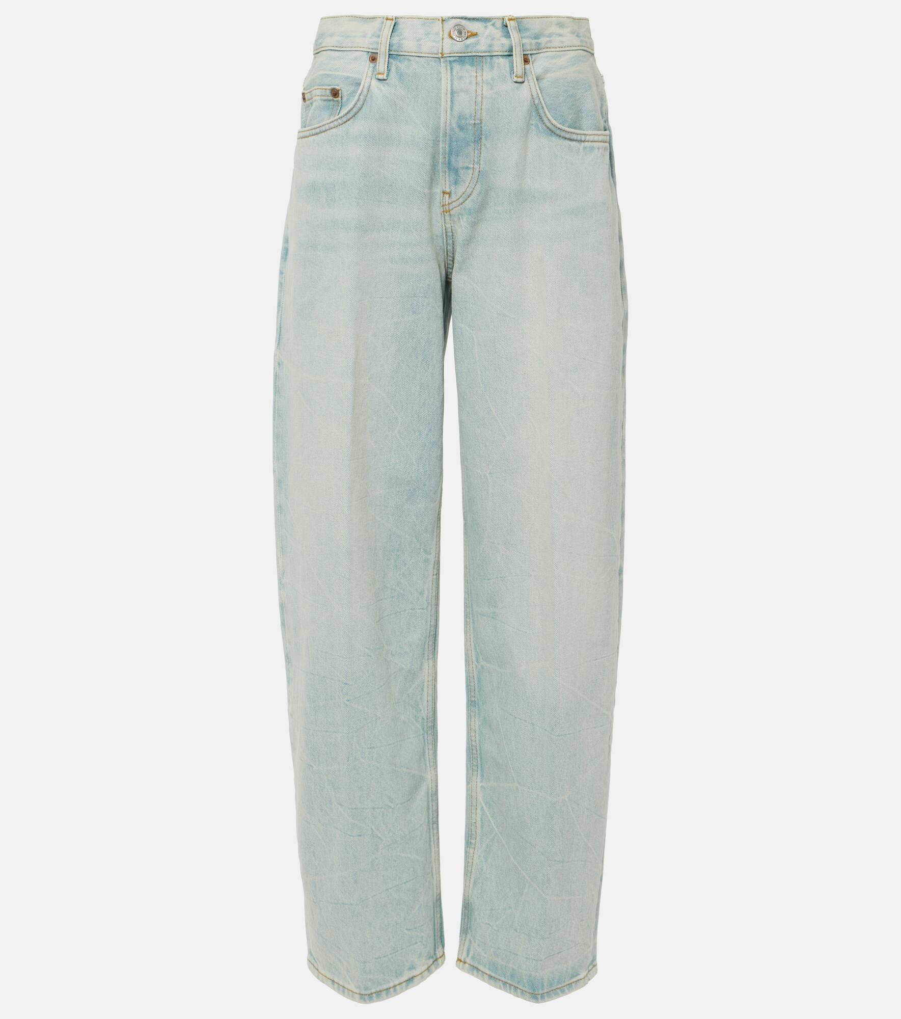 Mid-rise straight jeans - 1